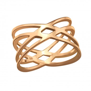 Intertwining - 925 Sterling Silver Simple Rings SD39508