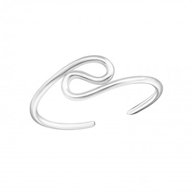 Wave - 925 Sterling Silver Simple Rings SD39663