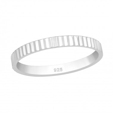Patterned - 925 Sterling Silver Simple Rings SD39980