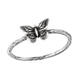 Butterfly - 925 Sterling Silver Simple Rings SD40066