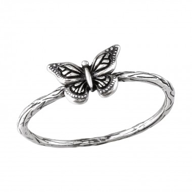 Butterfly - 925 Sterling Silver Simple Rings SD40066