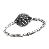 Leaf - 925 Sterling Silver Simple Rings SD40069
