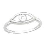 Evil Eye - 925 Sterling Silver Simple Rings SD40071