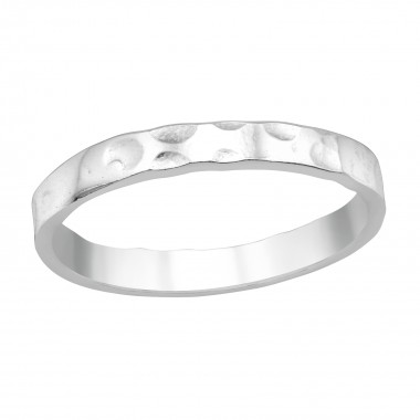 Patterned - 925 Sterling Silver Simple Rings SD40457