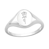 Rose - 925 Sterling Silver Simple Rings SD40603