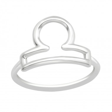 Libra Zodiac Sign - 925 Sterling Silver Simple Rings SD40633