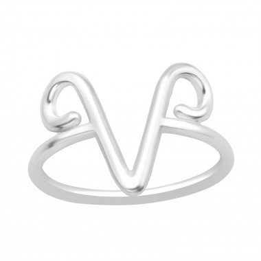 Aries Zodiac Sign - 925 Sterling Silver Simple Rings SD40634