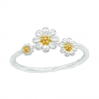 Flower - 925 Sterling Silver Simple Rings SD40699