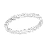 Braided - 925 Sterling Silver Simple Rings SD40939