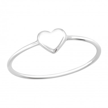 Heart - 925 Sterling Silver Simple Rings SD41079