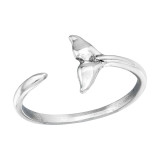 Whale's Tail - 925 Sterling Silver Simple Rings SD41382