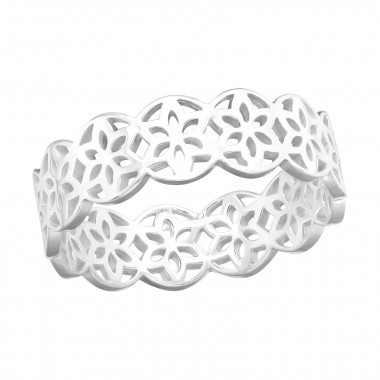 Flower - 925 Sterling Silver Simple Rings SD41397