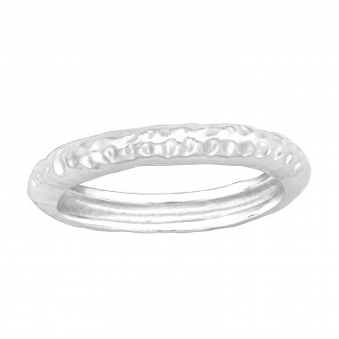 Patterned - 925 Sterling Silver Simple Rings SD41398