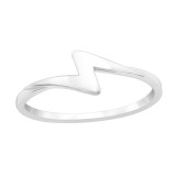 Thunderbolt - 925 Sterling Silver Simple Rings SD41438
