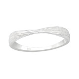 Twisted - 925 Sterling Silver Simple Rings SD41441