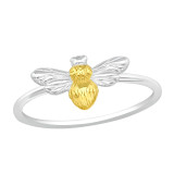 Bee - 925 Sterling Silver Simple Rings SD42042