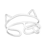 Cat - 925 Sterling Silver Simple Rings SD42222