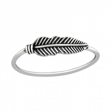 Feather - 925 Sterling Silver Simple Rings SD42597