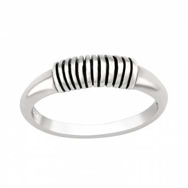 Coil Wrap - 925 Sterling Silver Simple Rings SD42812