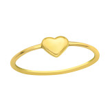 Heart - 925 Sterling Silver Simple Rings SD43268