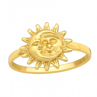 Sun And Moon - 925 Sterling Silver Simple Rings SD43372