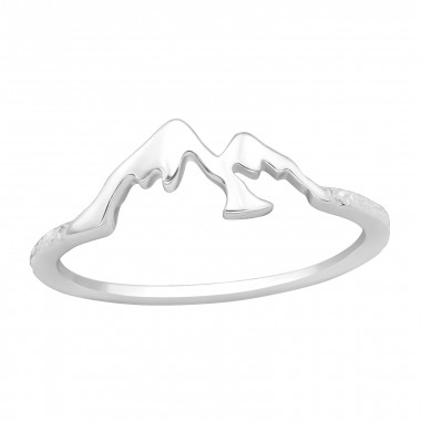 Mountain - 925 Sterling Silver Simple Rings SD44011