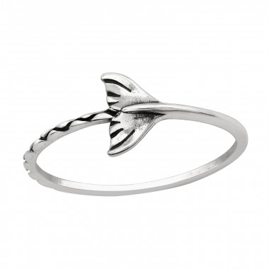 Whale's Tail - 925 Sterling Silver Simple Rings SD44609