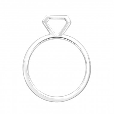 Diamond - 925 Sterling Silver Simple Rings SD44616