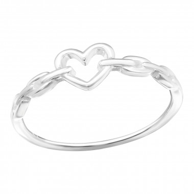 Heart - 925 Sterling Silver Simple Rings SD44845