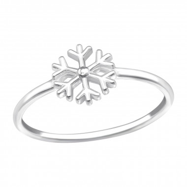 Snowflake - 925 Sterling Silver Simple Rings SD44847