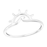 Wave - 925 Sterling Silver Simple Rings SD44851
