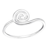 Spiral - 925 Sterling Silver Simple Rings SD44852