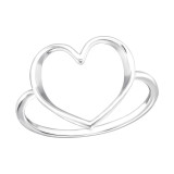 Heart - 925 Sterling Silver Simple Rings SD44854