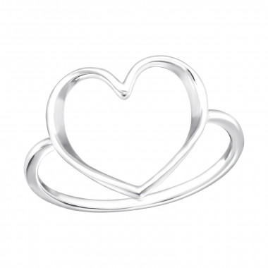 Heart - 925 Sterling Silver Simple Rings SD44854