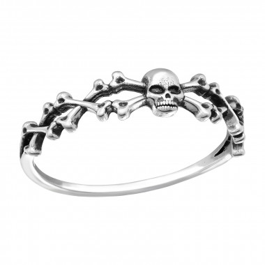 Skull - 925 Sterling Silver Simple Rings SD44855