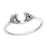 Horseshoe - 925 Sterling Silver Simple Rings SD44856