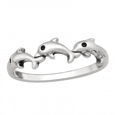 Dolphin - 925 Sterling Silver Simple Rings SD44939