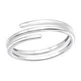 Open - 925 Sterling Silver Simple Rings SD44941