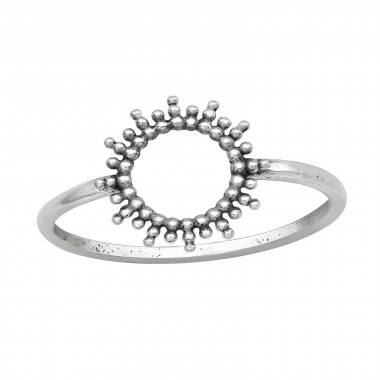 Sun - 925 Sterling Silver Simple Rings SD45025