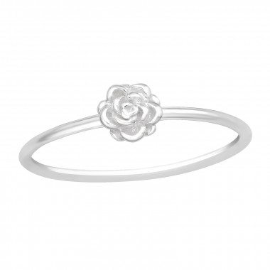 Rose - 925 Sterling Silver Simple Rings SD45026