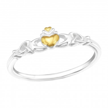 Heart Crown - 925 Sterling Silver Simple Rings SD45196