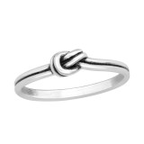 Knot - 925 Sterling Silver Simple Rings SD45227
