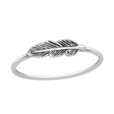 Feather - 925 Sterling Silver Simple Rings SD45232