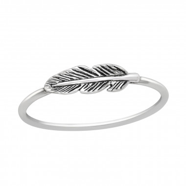 Feather - 925 Sterling Silver Simple Rings SD45232