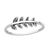 Leaves - 925 Sterling Silver Simple Rings SD45233