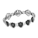 Shell - 925 Sterling Silver Simple Rings SD45285