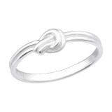 Knot - 925 Sterling Silver Simple Rings SD45790