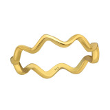 Wave - 925 Sterling Silver Simple Rings SD45794