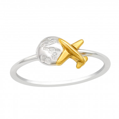 Airplane - 925 Sterling Silver Simple Rings SD45819