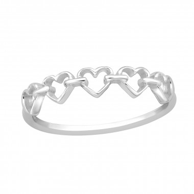 Heart - 925 Sterling Silver Simple Rings SD45951